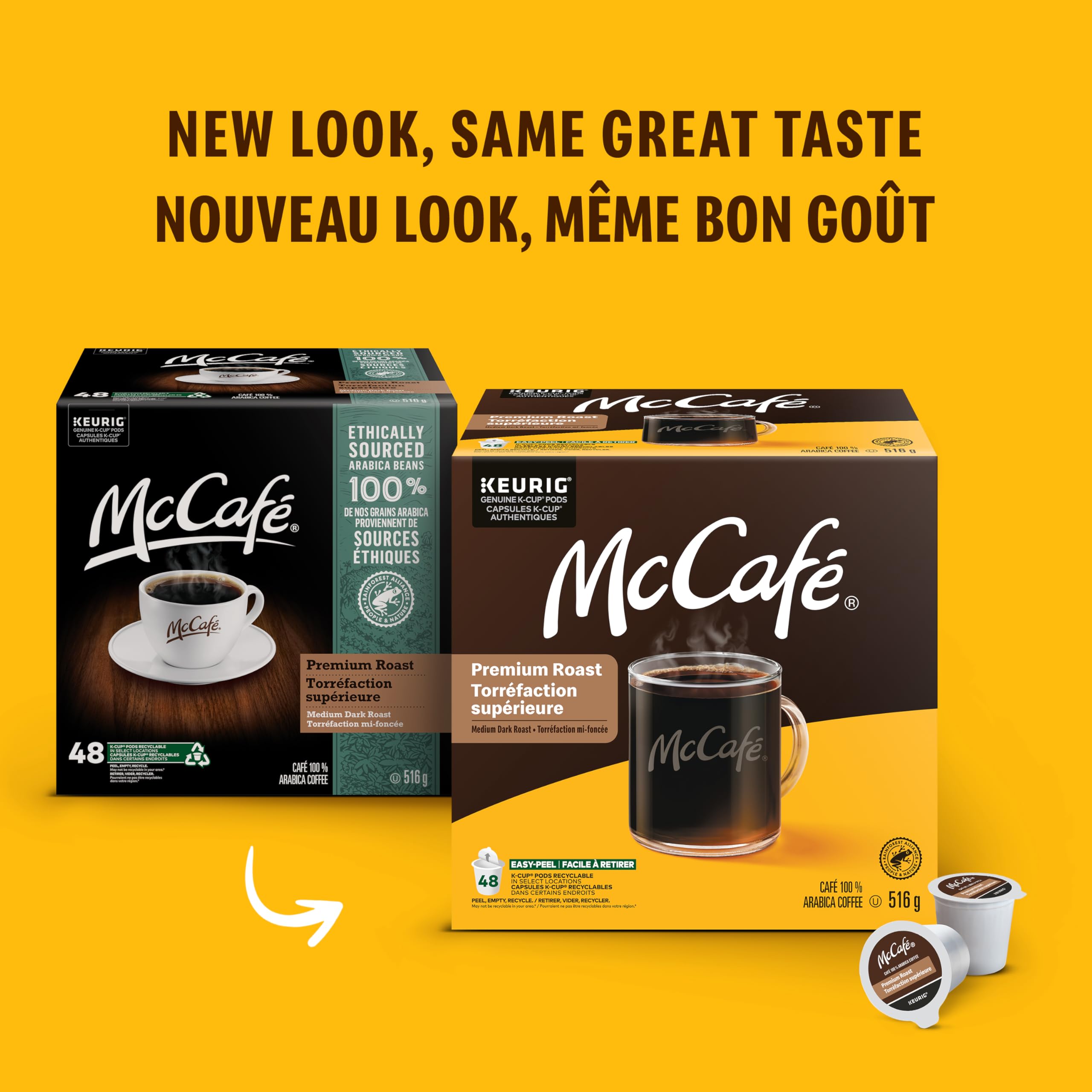 Amazon.com: McCafé Premium Medium Dark Roast K-Cup Coffee Pods, 48